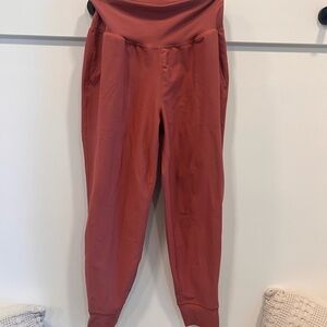 Rust Red High-Waisted Joggers